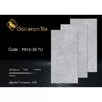 سرامیک نانوپولیش ۱۲۰*۶۰ کد P۶۱۲-۳۹ TU شرکت کاشی گلسرام اردکان  P612-39 TU